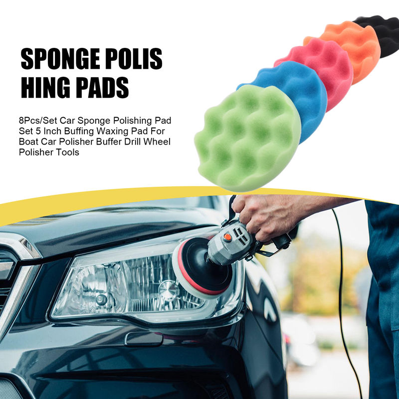 ABJA-8Pcs/Set Car Sponge Polis – обзор и цена Polish Pad Set Buffer