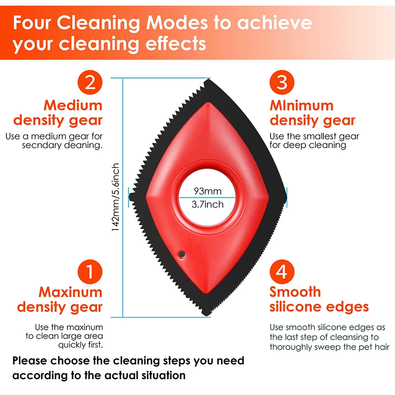 4 Modes Pet Hair Remover Comb  – обзор и цена Seat Cleaner Fabric