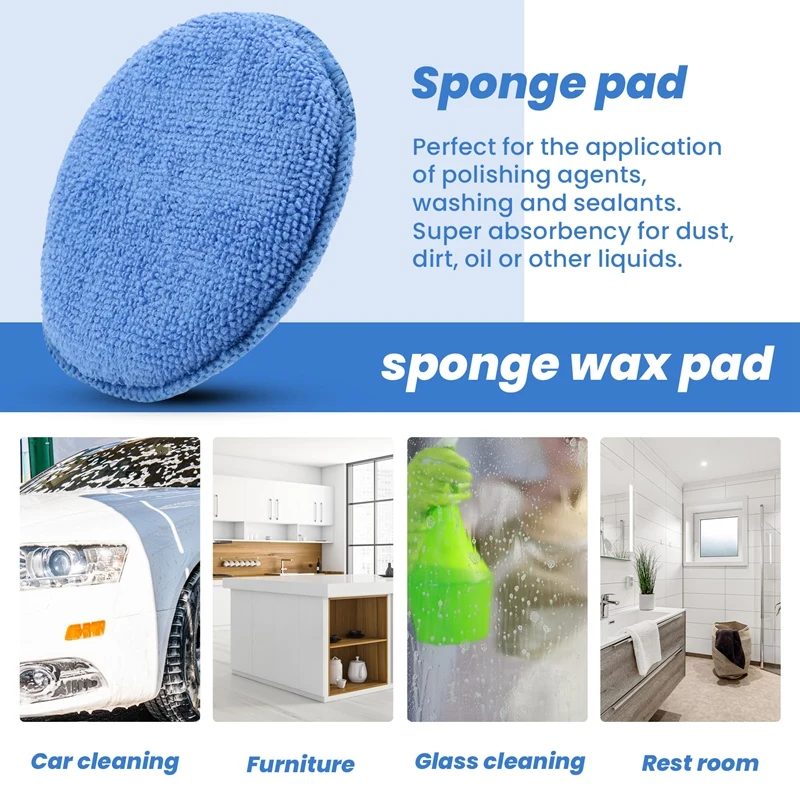 5Inch Microfiber Wax Applicato – обзор и цена Wax Applicator Pad