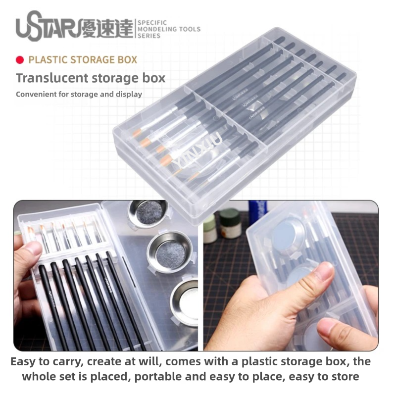 USTAR Painting Brush & Palette – обзор и цена Detailing Brush Set