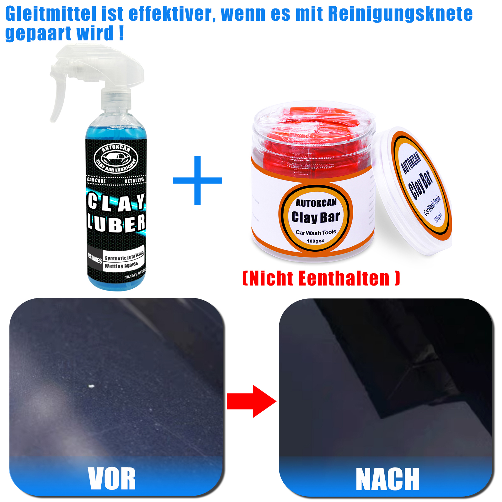 200G Car Clay Bar And 300ml Ma – обзор и цена Clay Bar Lubricant