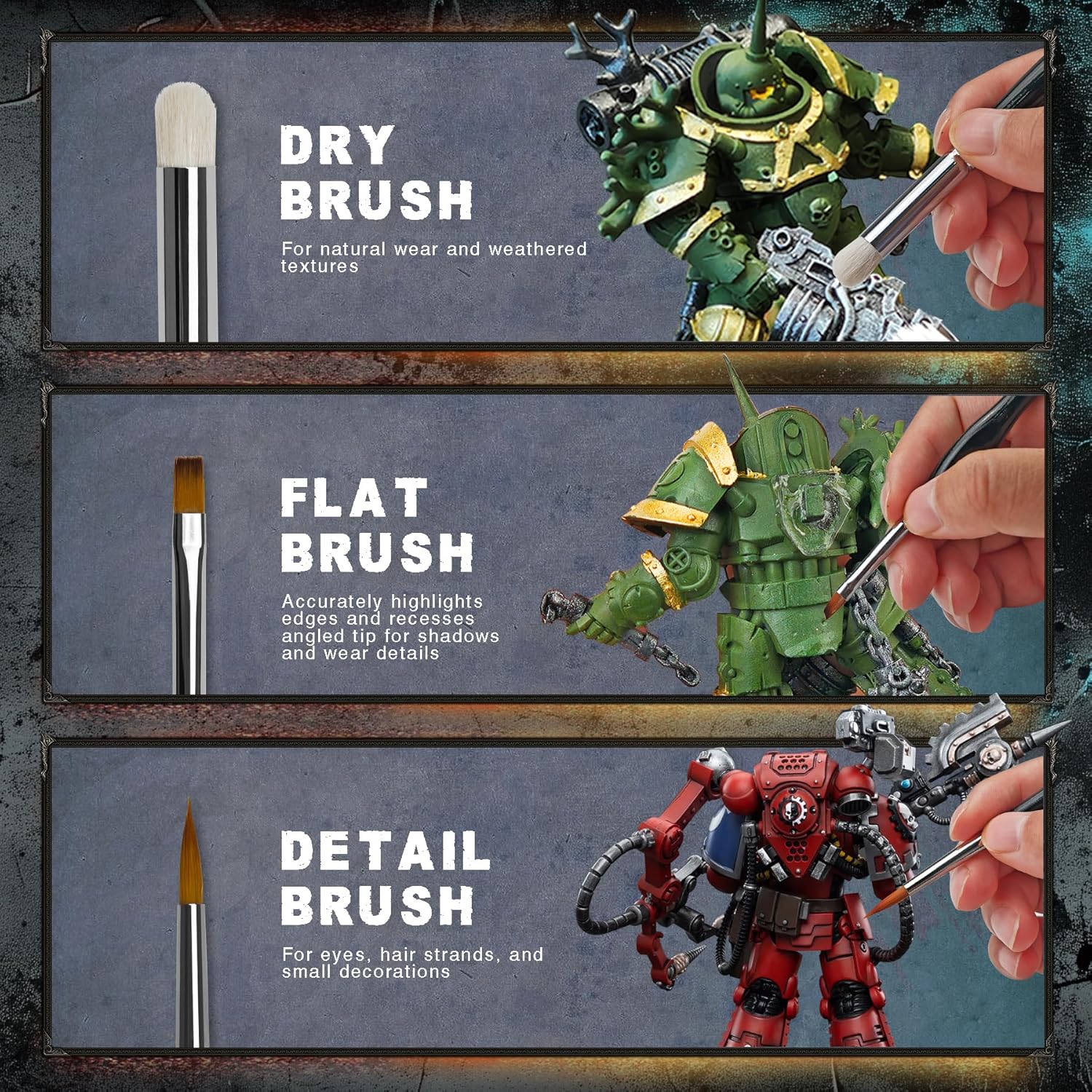 20Pcs Miniature Paint Brushes  – обзор и цена Detailing Brush Set