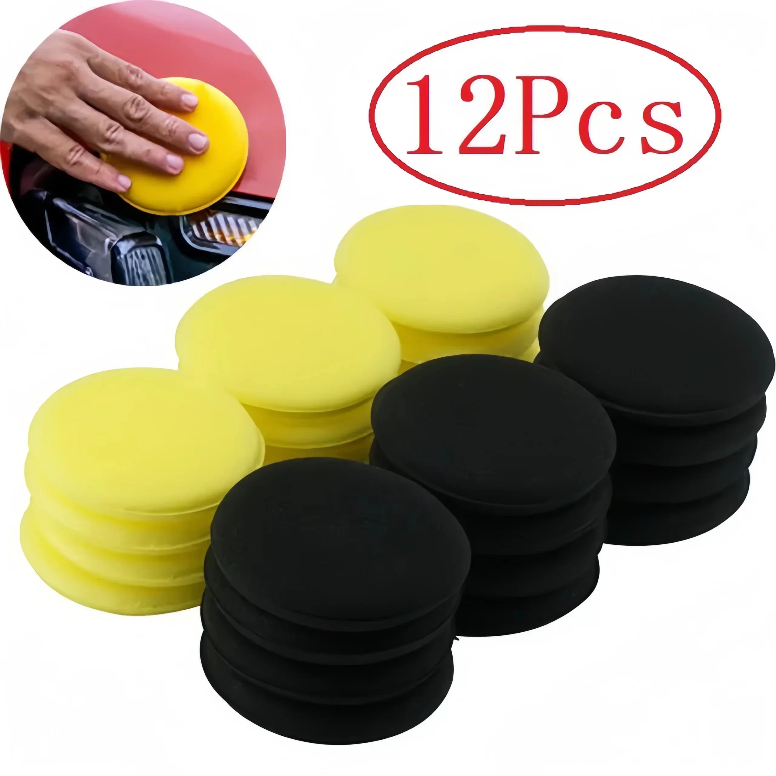 12Pcs Round Car Waxing Polish  – обзор и цена Wax Applicator Pad