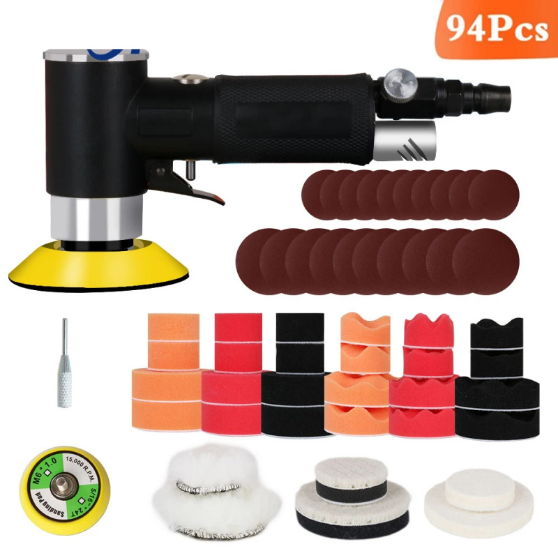 Air Sander Mini Pneumatic Grin – обзор и цена Polish Pad Set Buffer