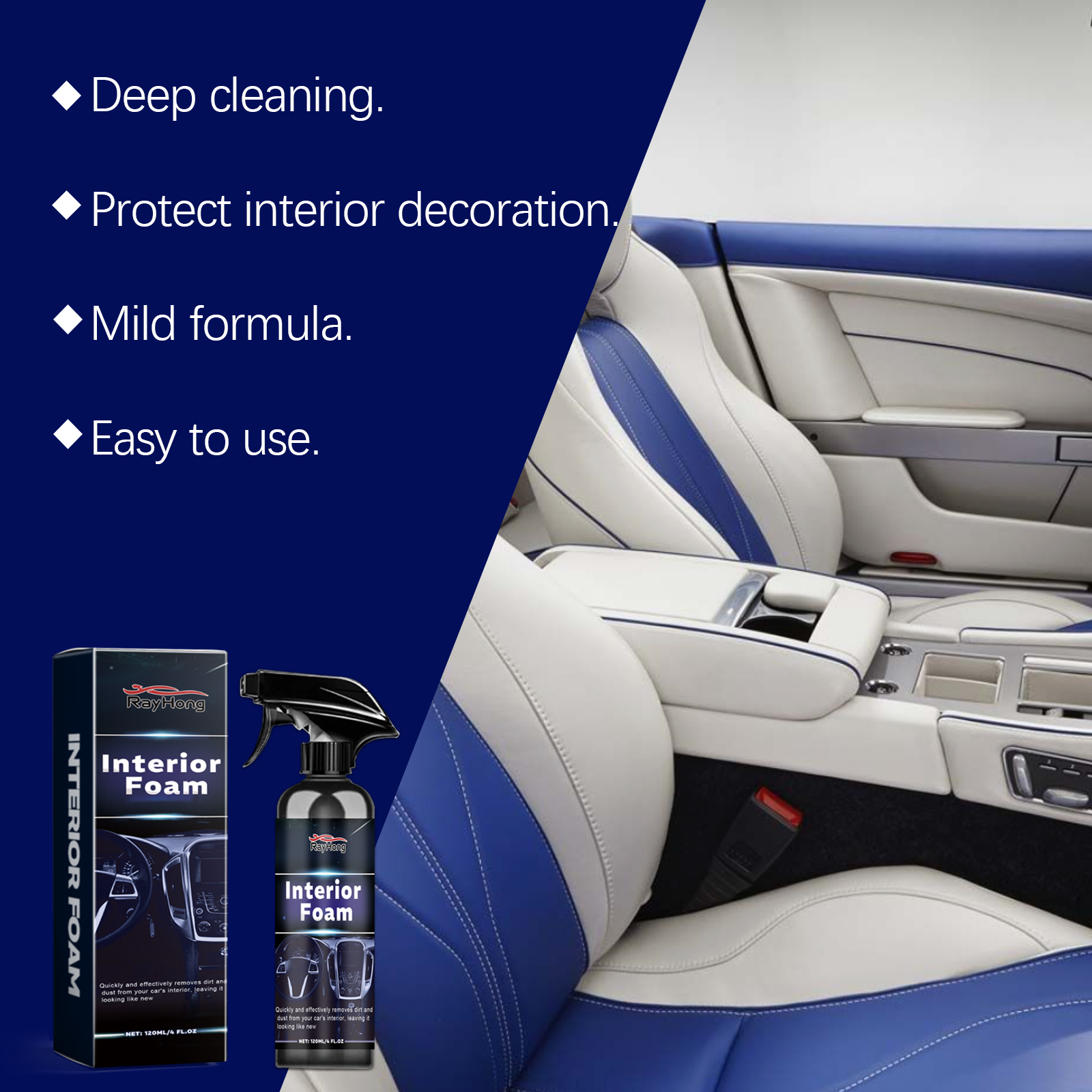 Multi-purpose Car Interior Foa – обзор и цена Seat Cleaner Fabric