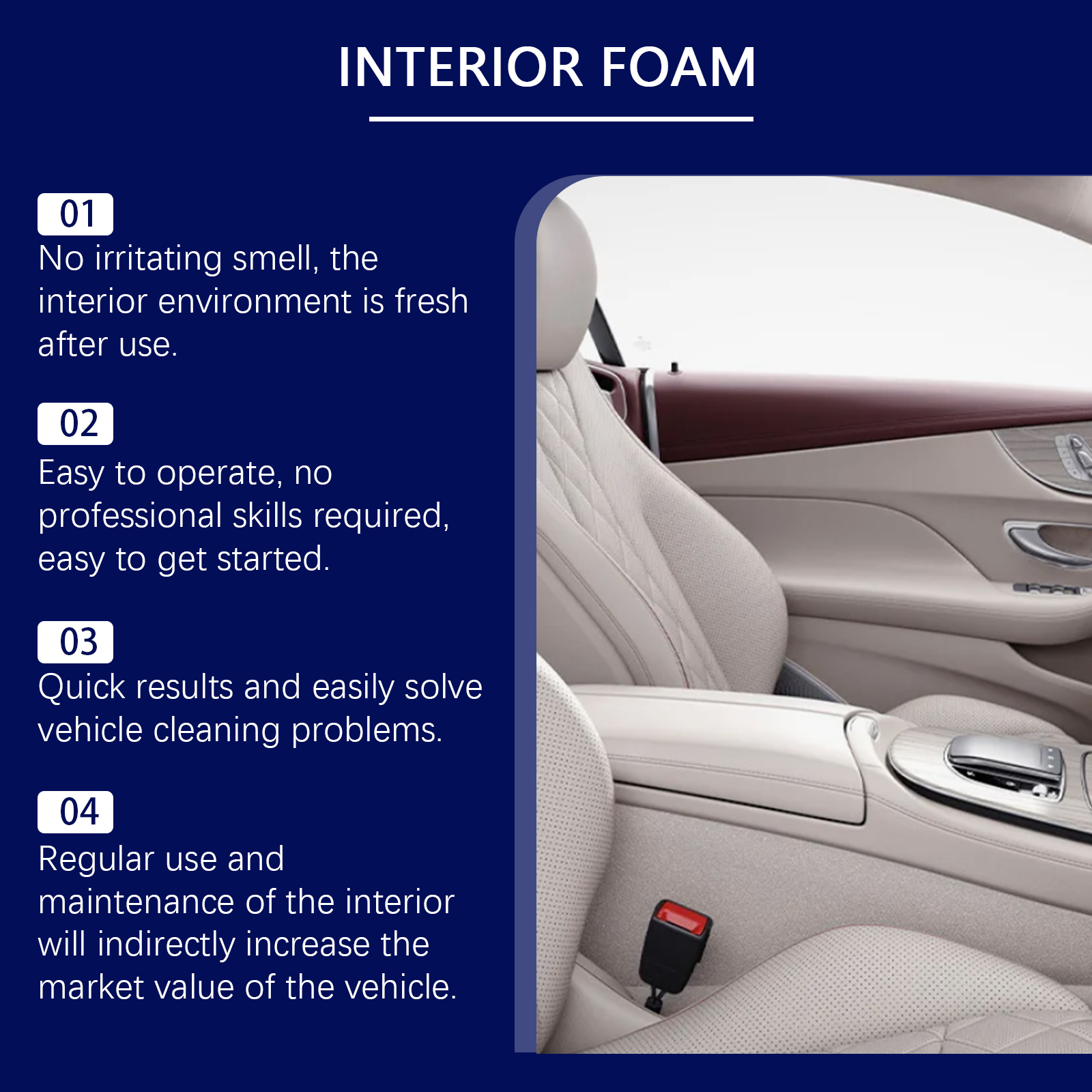 Multi-purpose Car Interior Foa – обзор и цена Seat Cleaner Fabric
