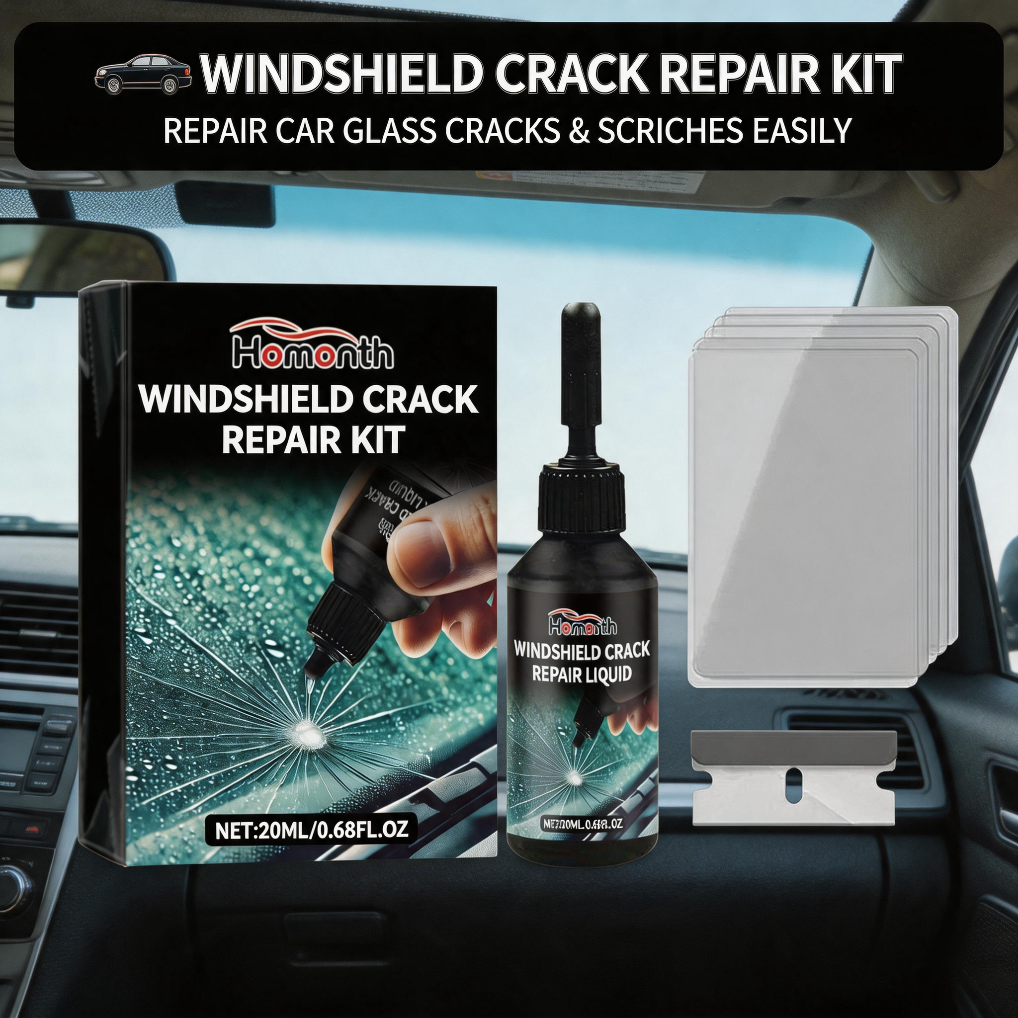 Car Glass Care Kit, Profession – обзор и цена Glass Cleaner Streak