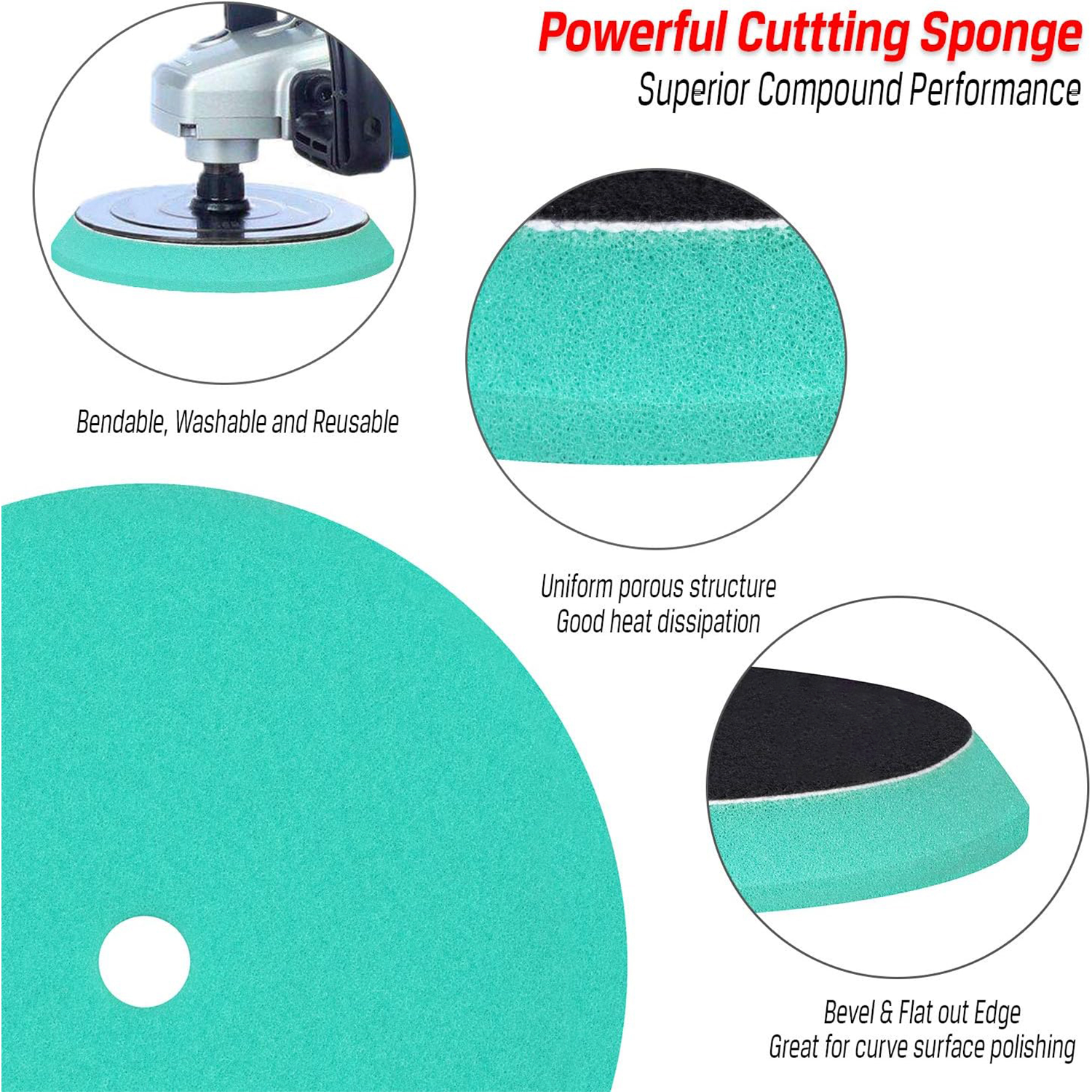 3pcs Polishing Pads, Orbital B – обзор и цена Polish Pad Set Buffer