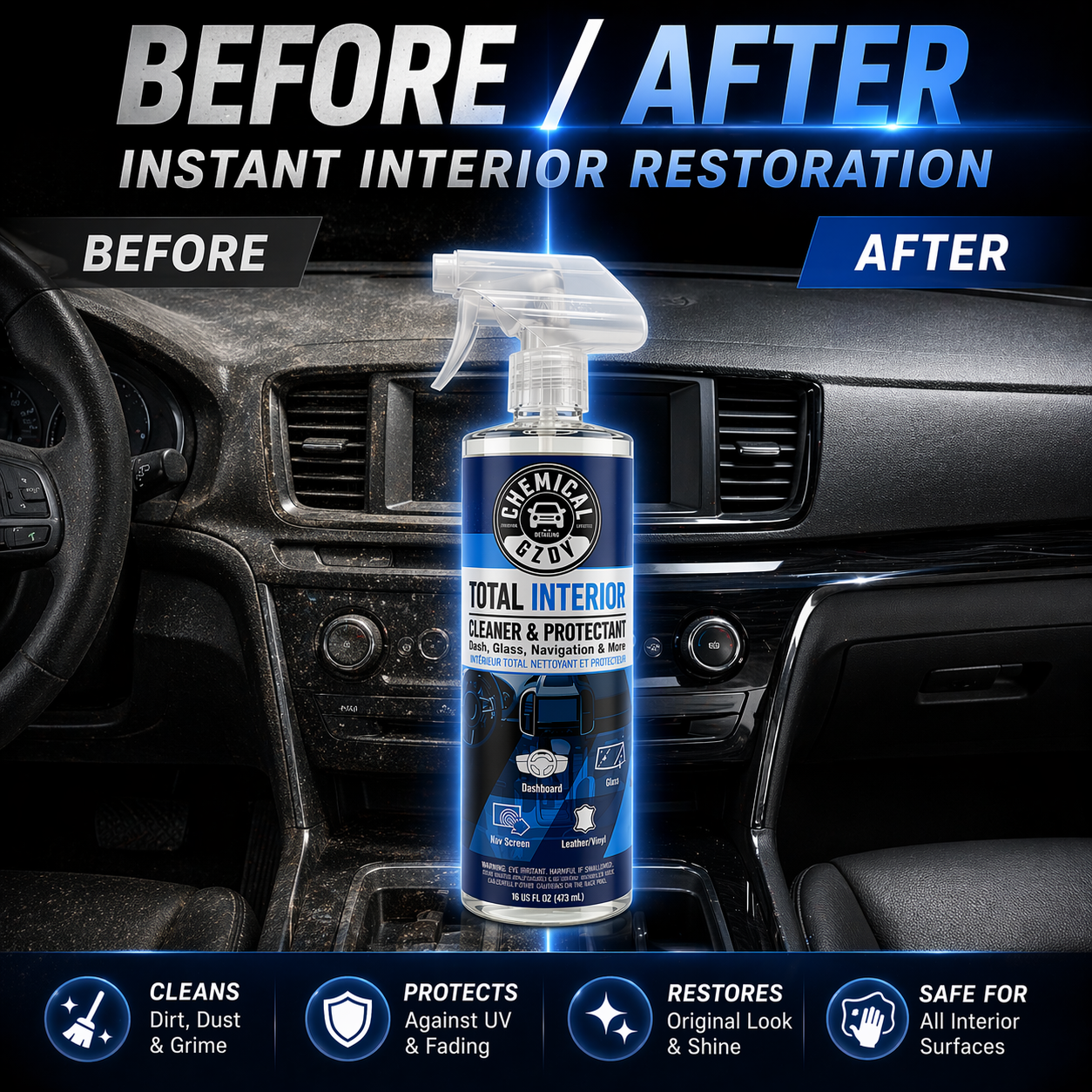 Total Interior Cleaner 473ml – – обзор и цена Leather Cleaner Interior