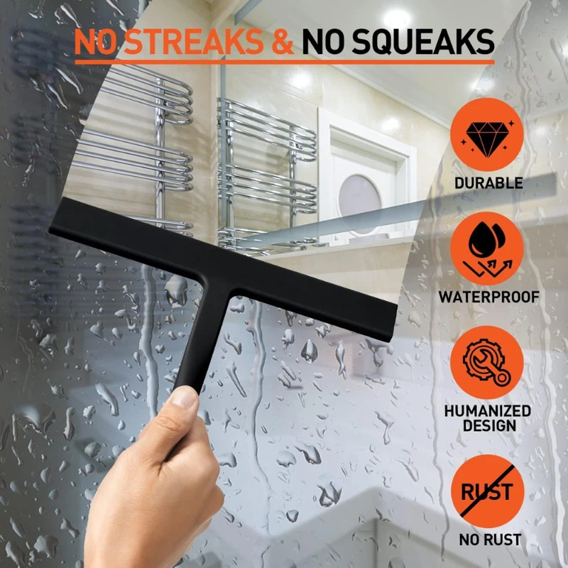 Matte Black Silicone Squeegee  – обзор и цена Glass Cleaner Streak